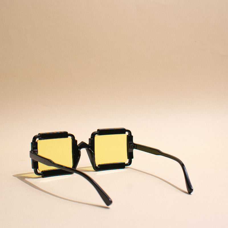 Retro Designer Frame Ebony Black Sunglass Eyewear June Trading   