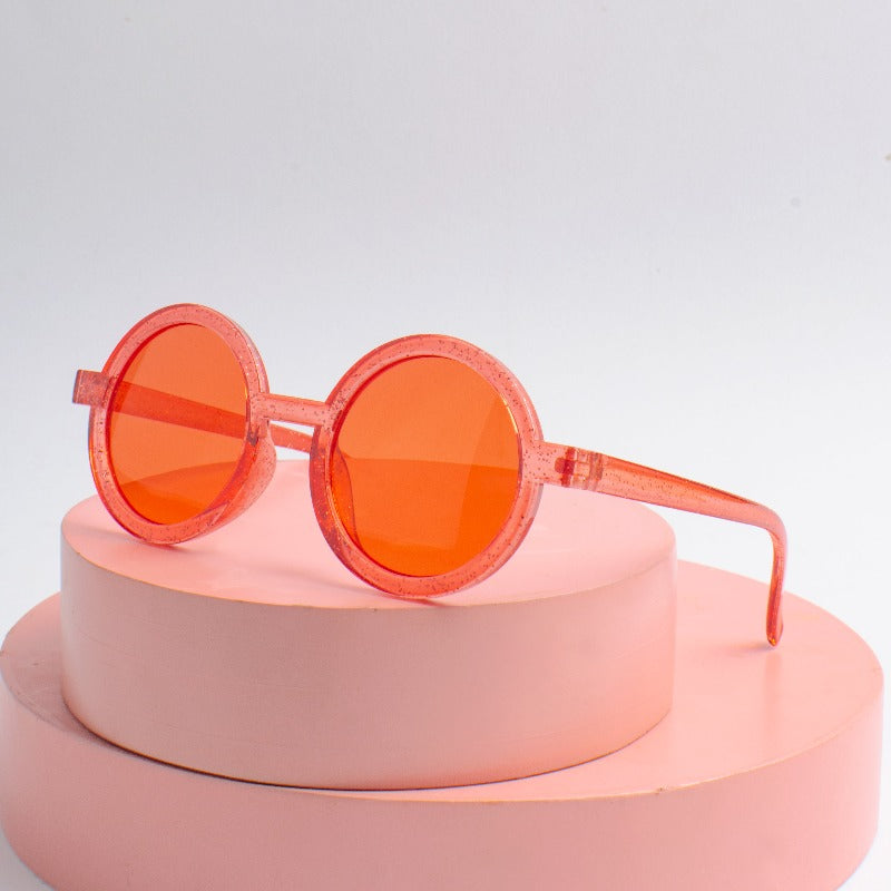 Crimson Color Pop Circles Kids' Sunglasses