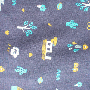 Chic Doodle Blue Tote Bag Tote Bag ERL   