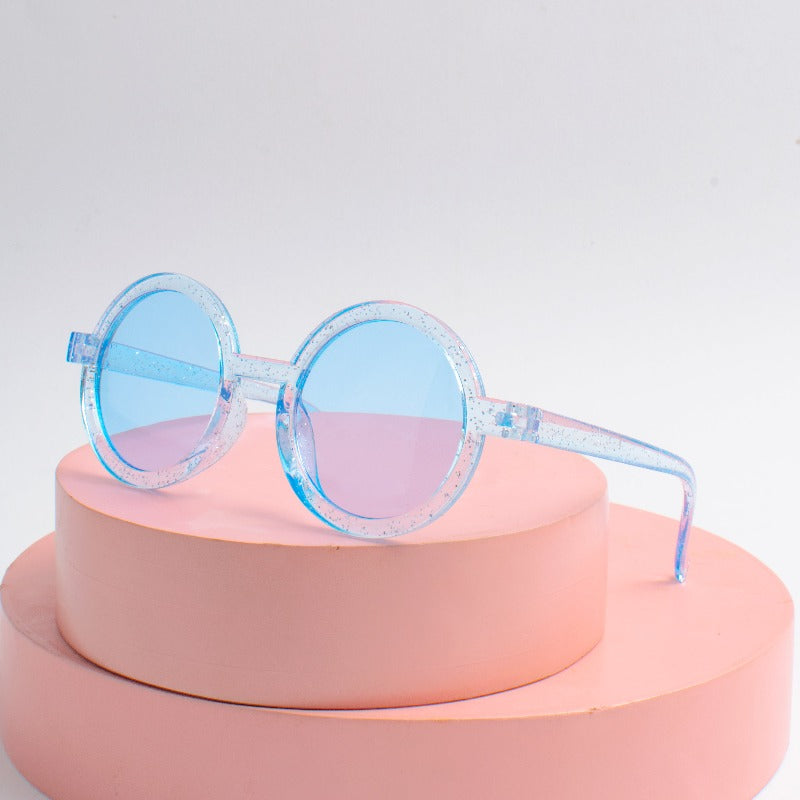 Aqua Color Pop Circles Kids' Sunglasses