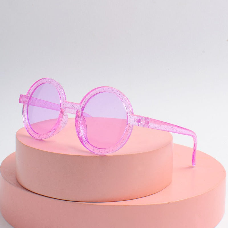 Purple Hue Color Pop Circles Kids' Sunglasses