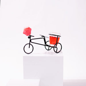 Bicycle Jelly Candle Stand Candles June Trading Cherry Red  