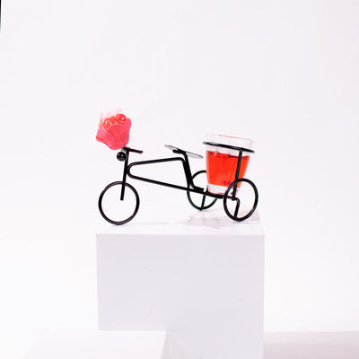 Bicycle Jelly Candle Stand Candles June Trading Cherry Red  