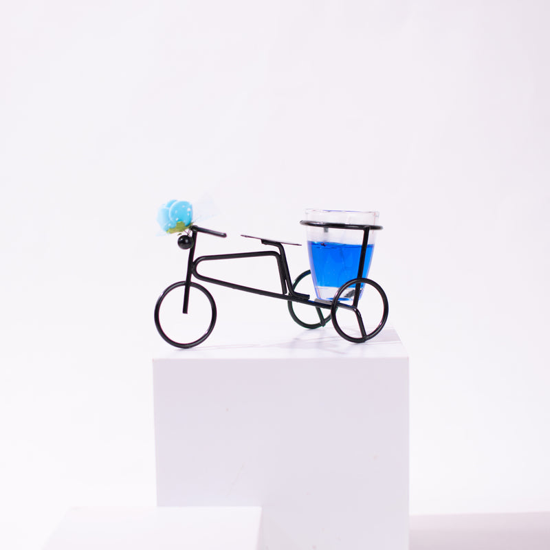 Bicycle Jelly Candle Stand Candles June Trading Azure Blue  