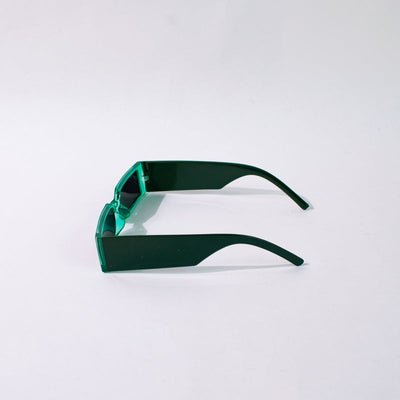Rectangle Sleek Spy Pine Green Sunglass Eyewear June Trading   