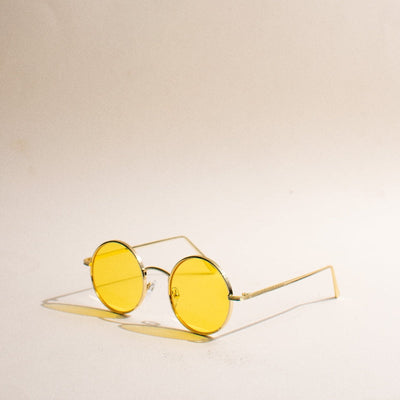 Retro Way Round Corn Yellow Sunglasses Eyewear June Trading   