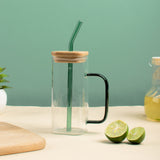 Play It Cool Glass Can With Straw & Lid