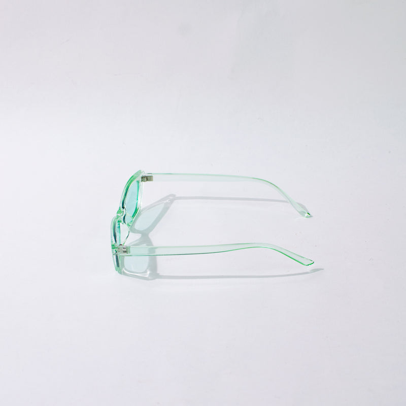 Luxury Cat-Eye Clear Frame Mint Green Sunglass Eyewear June Trading   