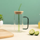 Play It Cool Glass Can With Straw & Lid