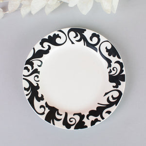 Traditional Motif 5.5-inch Snack Plate Snack Plate June Trading Coal Black  