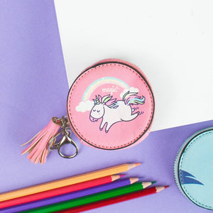 Everything Unicorn Coin Pouch Keychain Keychain ERL Pink Unicorn  