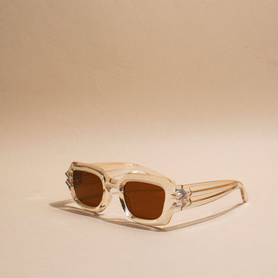 Ahead of Trend Clear Beige Sunglass Eyewear June Trading   