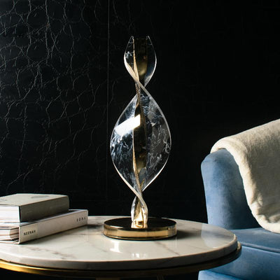 Celestial Marble Flame Table Lamp