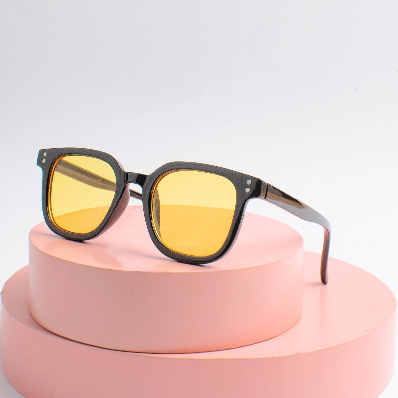 Yellow Shimmer Shield Kids' Sunglasses