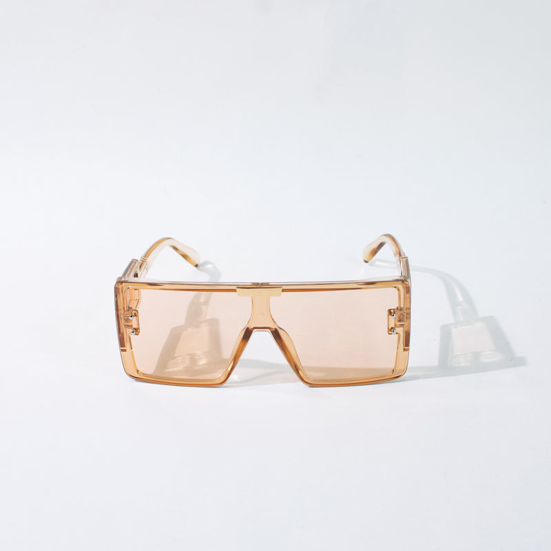 Vintage Oversized Orange Tint Clear Sunglass | Stylish