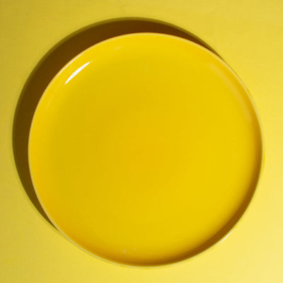 Vivid Glossy Solid Colour Plates - Sunflower Yellow (10 Inches) Dinner Plates June Trading   