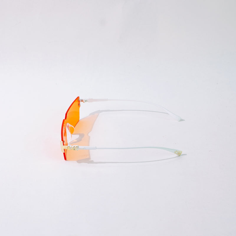 Rimless Orange Tint Spy Design Sunglass Eyewear June Trading   