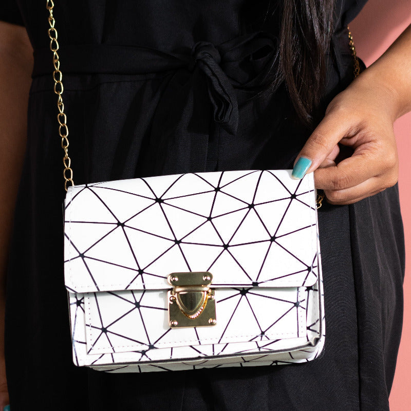 Geometric Abstract Sling Bag Women Sling Bag June Trading   