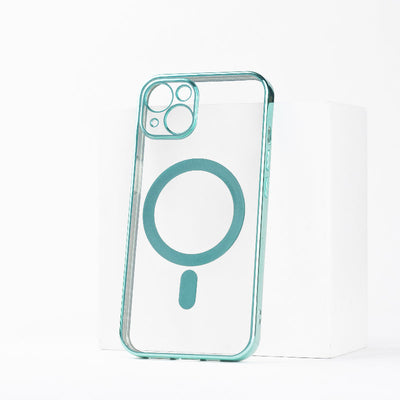 Metallichrome Seafoam Green Magsafe Clear iPhone Cover Mobile Phone Cases June Trading iPhone 13  