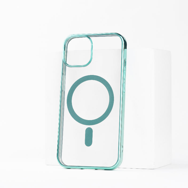 Metallichrome Seafoam Green Magsafe Clear iPhone Cover Mobile Phone Cases June Trading iPhone 14  