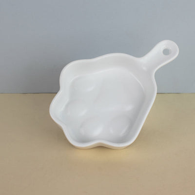 Paw Shaped Snack Tray (Small) Serving Bowls June Trading Rice White  