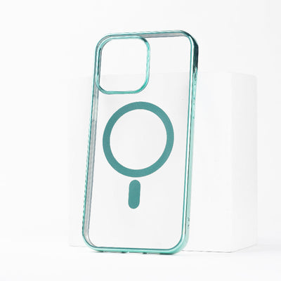 Metallichrome Seafoam Green Magsafe Clear iPhone Cover Mobile Phone Cases June Trading iPhone 14 Pro Max  