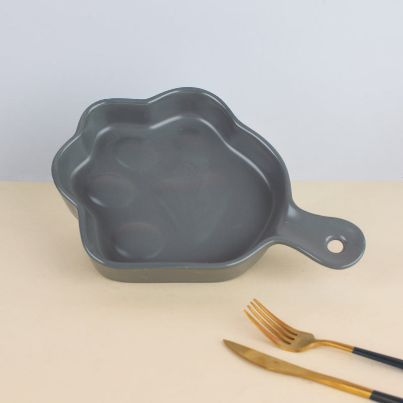 Paw Shaped Snack Tray (Large) Serving Bowls June Trading Smoke Grey  