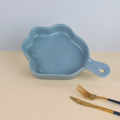 Paw Shaped Snack Tray (Large) Serving Bowls June Trading Steel Blue  