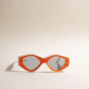 You're The View White & Orange Sunglass Eyewear The June Shop   
