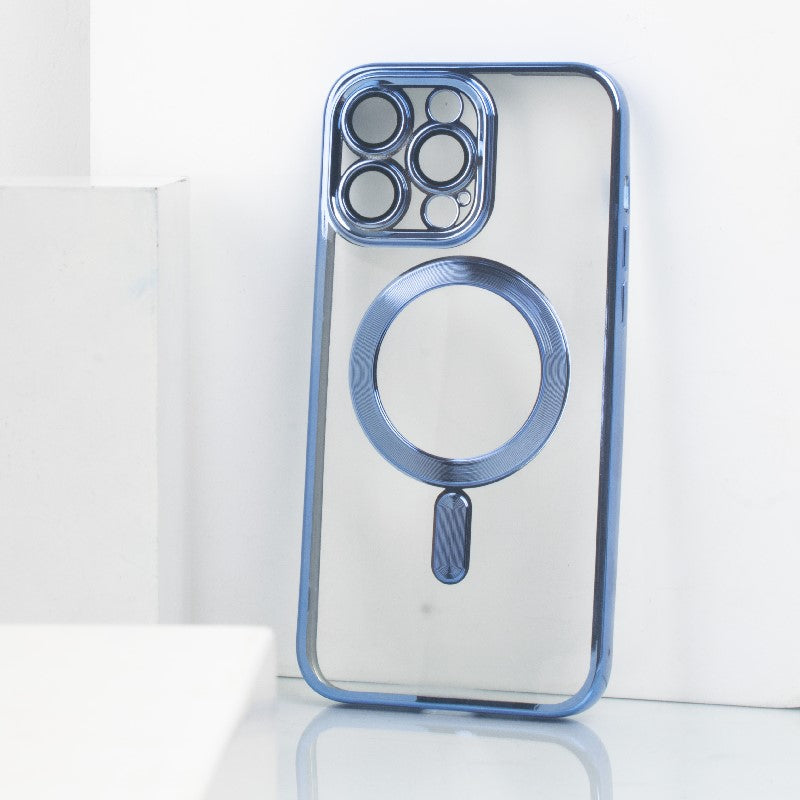 iPhone 15 Pro Max Magsafe Metallic Case With Camera Lens Protector