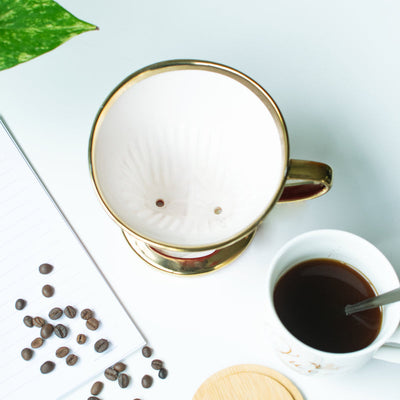 Retro Ceramic Coffee Pour Over Coffee Maker June Trading   