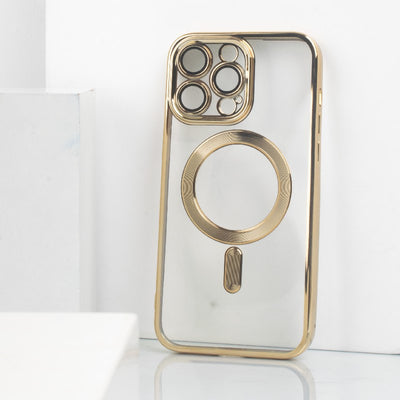 iPhone 15 Pro Magsafe Metallic Case With Camera Lens Protector