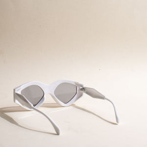 You're The View White & Orange Sunglass Eyewear The June Shop   