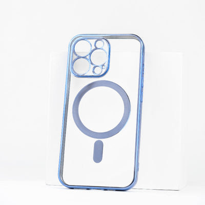 Metallichrome Azure Blue Magsafe Clear iPhone Cover Mobile Phone Cases June Trading iPhone 13 Pro  