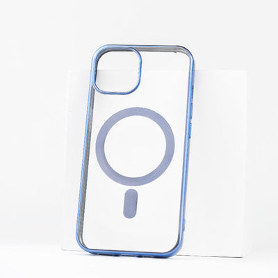 Metallichrome Azure Blue Magsafe Clear iPhone Cover Mobile Phone Cases June Trading iPhone 14  