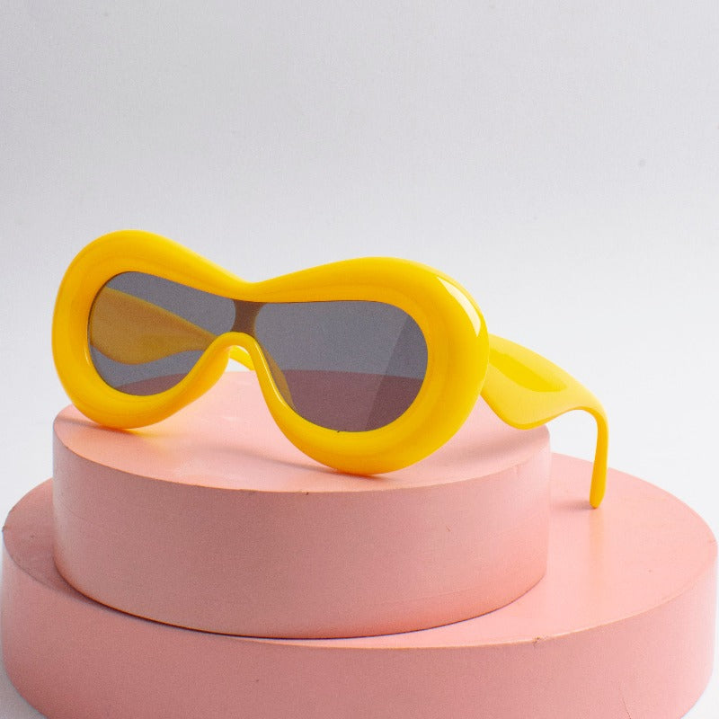 Butter Yellow Groovy Glare Kids Sunglass