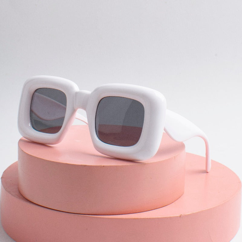 Cotton White Funky Oversized Kid's Sunglasses