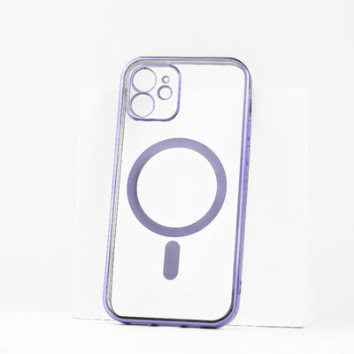 Metallichrome Luxe Lavender Magsafe Clear iPhone Cover Mobile Phone Cases June Trading iPhone 12  