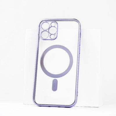 Metallichrome Luxe Lavender Magsafe Clear iPhone Cover Mobile Phone Cases June Trading iPhone 12 Pro  