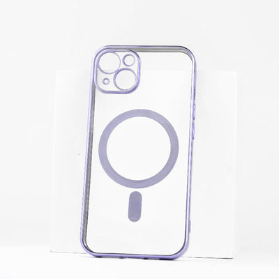 Metallichrome Luxe Lavender Magsafe Clear iPhone Cover Mobile Phone Cases June Trading iPhone 13  