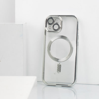 iPhone 15 Plus Magsafe Metallic Case With Camera Lens Protector