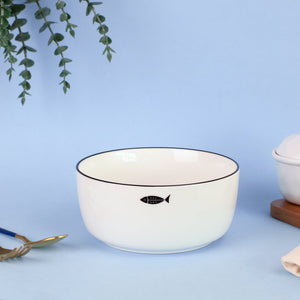 Fish Enamel Serving Bowl Soup Bowls June Trading   