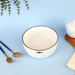 Fish Enamel Serving Bowl Soup Bowls June Trading   