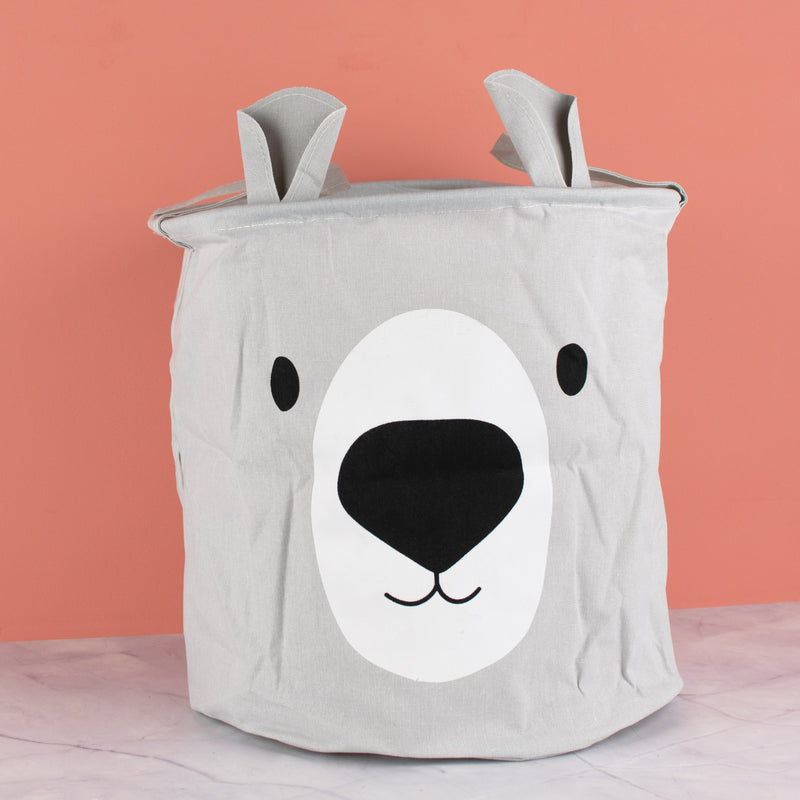 Fun Quirky Laundry Basket for Home Laundry Bag June Trading Light Grey  