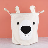 Fun Quirky Laundry Basket for Home Laundry Bag June Trading Vanilla White  