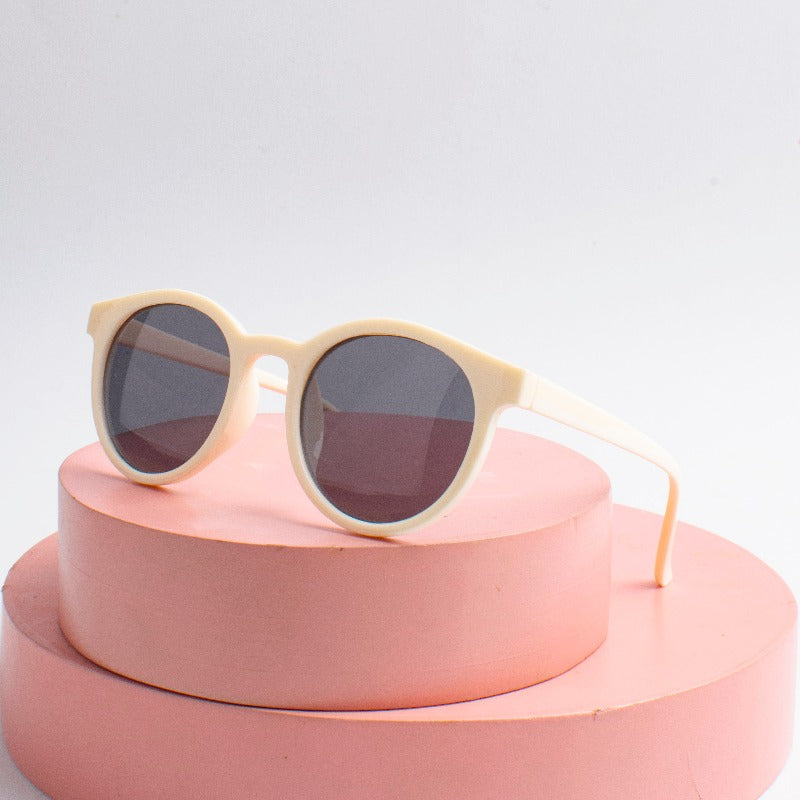 Ivory Playful Orbit Round Kids' Sunglasses