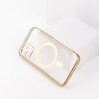 Metallichrome Royal Gold Magsafe Clear iPhone Cover Mobile Phone Cases June Trading   