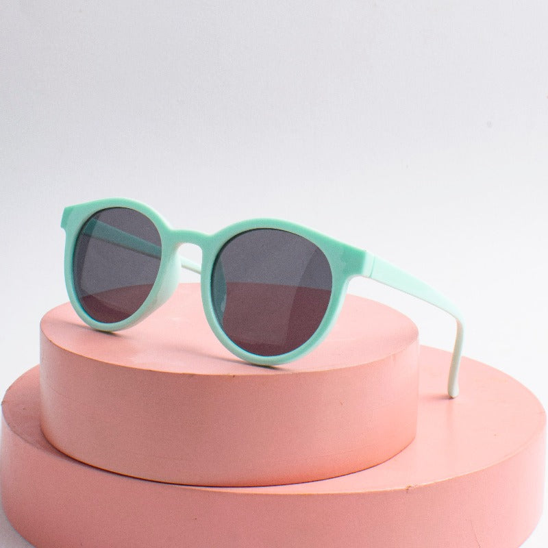 Mint Green Playful Orbit Round Kids' Sunglasses