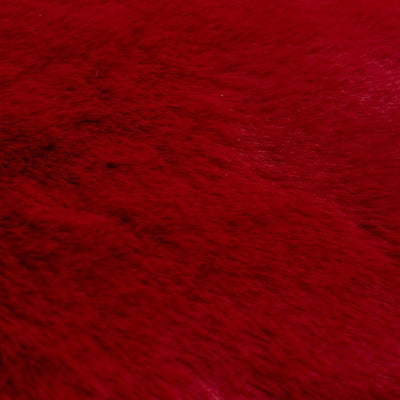 Velvet Plush Comfort Ruby Red Room Mat (100% Anti-Slip)