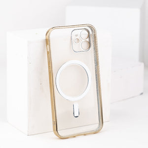 Metallichrome Luxe Lavender Magsafe Clear iPhone Cover Mobile Phone Cases June Trading   